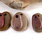 Drilled pebbles. Rocks from..