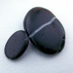 Black striped pebbles. Smoo..
