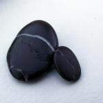 Black striped pebbles. Smoo..
